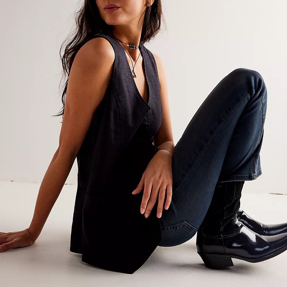 Free People linen vest